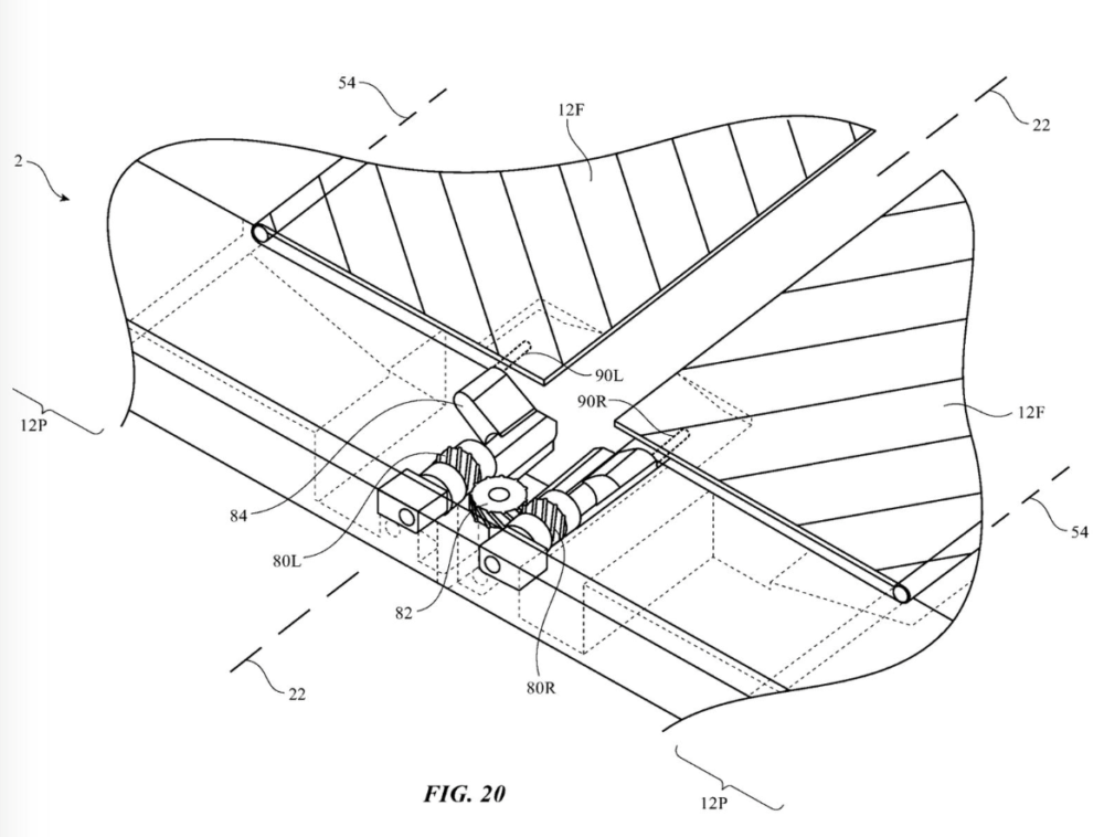 Patente Apple para bisagra de smartphone plegable