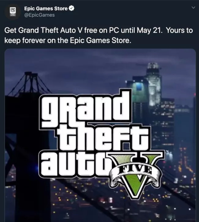 GTA V gratis: cómo descargar el juego en la Epic Games Store