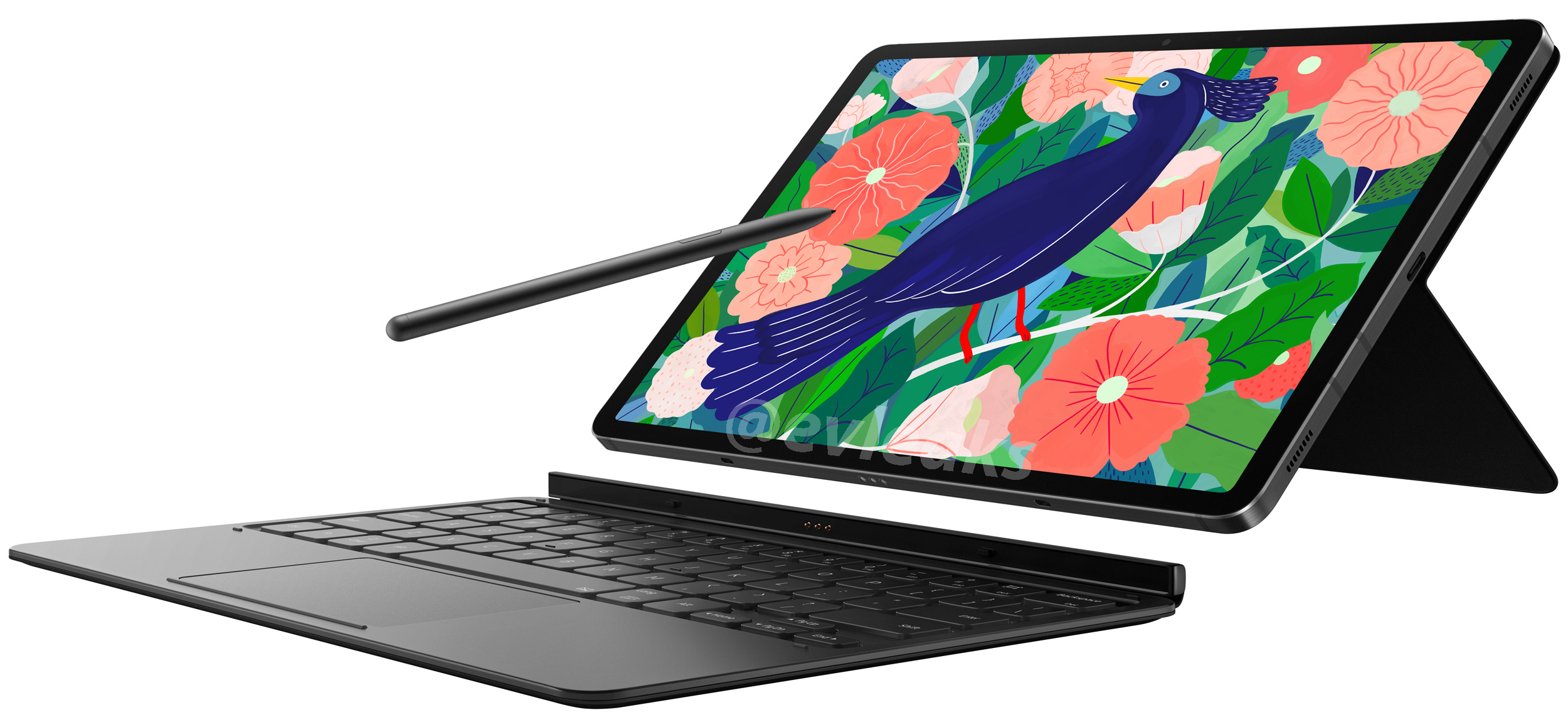 El Samsung Galaxy Tab S7 se deja ver con puntero S Pen y teclado
