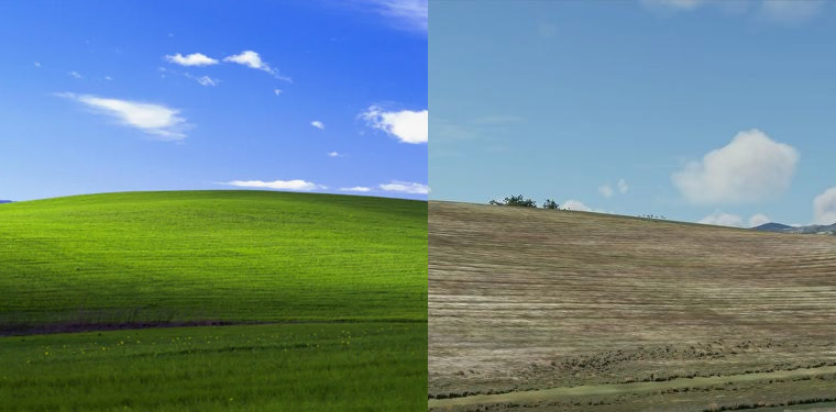 Recuerdas la colina verde de Windows XP? Así se ve ahora en Flight Simulator