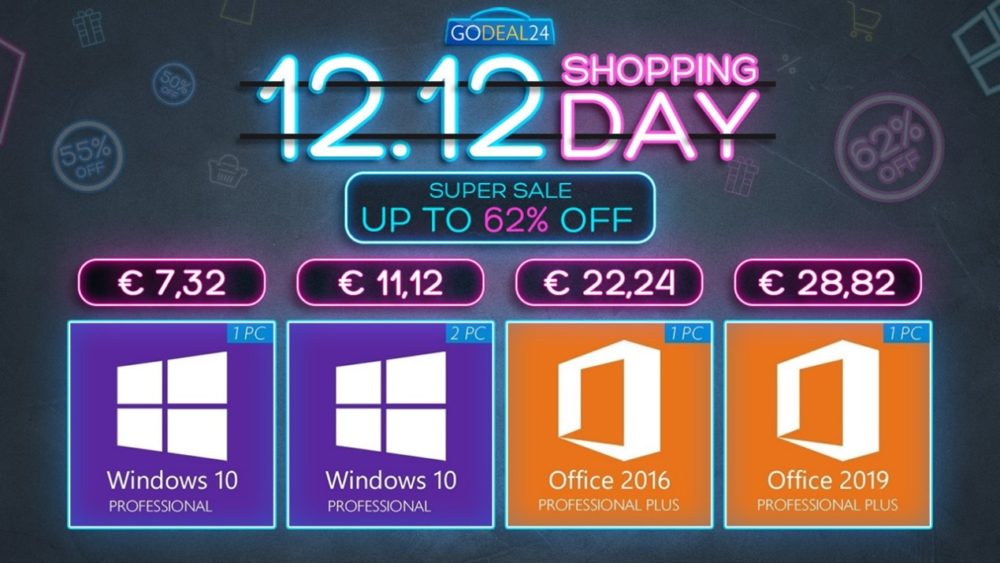 Grandes rebajas del 12.12: Windows 10 por solo 5,56€ y descuentos del 88%