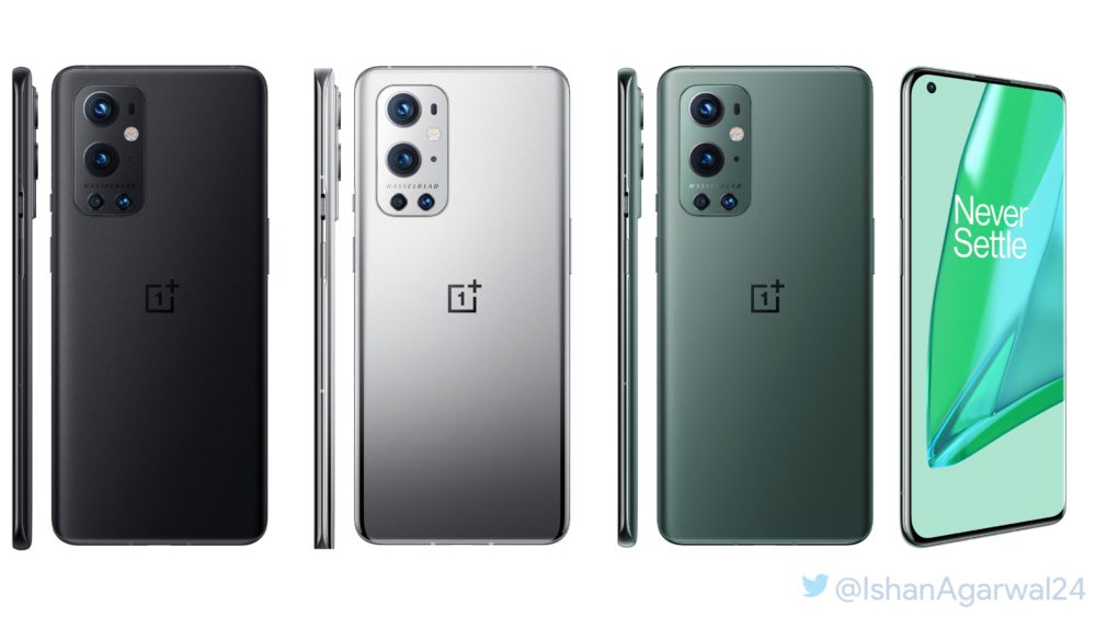 El OnePlus 9 Pro se deja ver en renders oficiales filtrados en tres colores