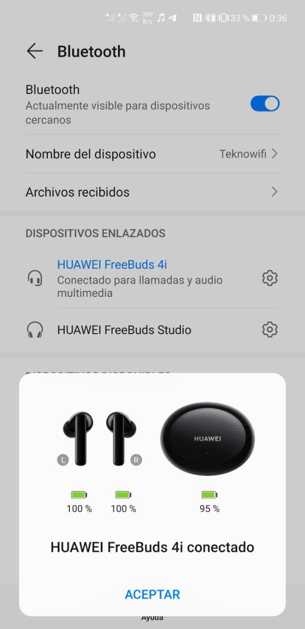 Auriculares Inalámbricos Huawei FreeBuds 4i - Blanco