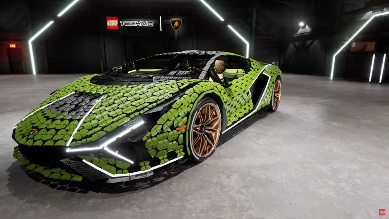 Lamborghini lego tamaño real shop