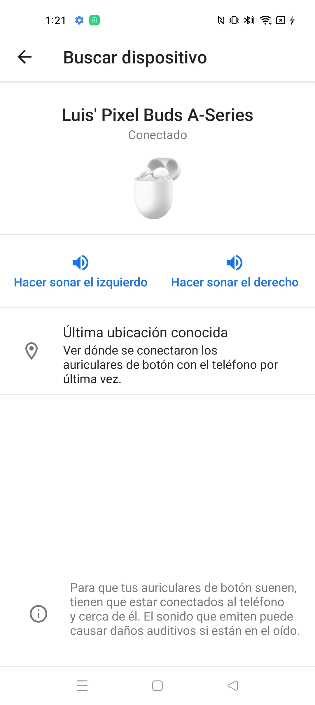 Auriculares de botón Google Pixel Buds A-series Blanco