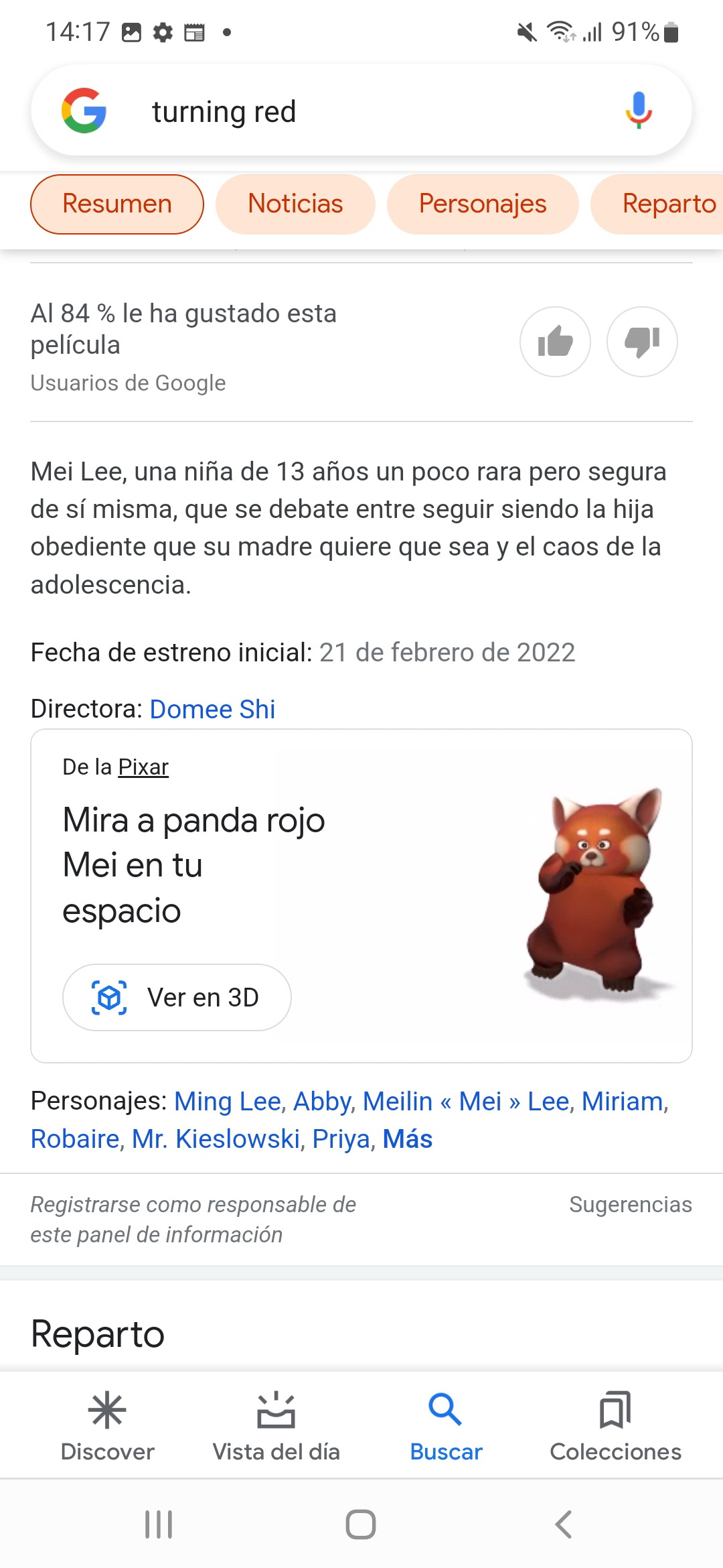 La app de Google añade al panda de Red en AR bailando en tu habitación |  zMóviles