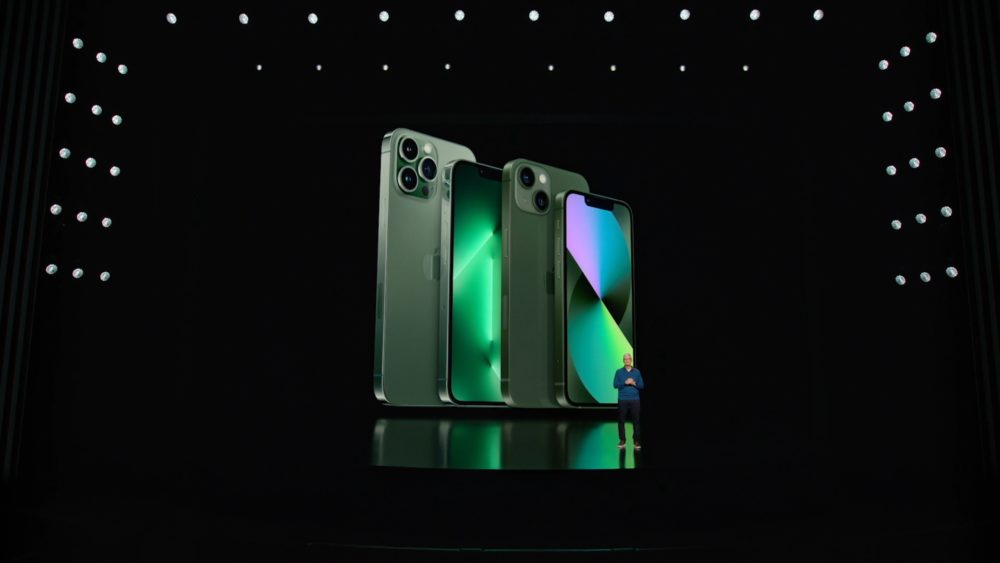 La familia iPhone 13 está ahora disponibles en color verde y verde alpino