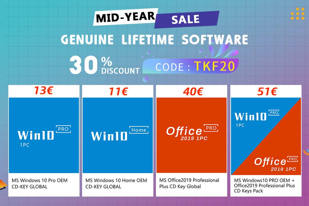 Rebajas de Mitad de Año: Licencias genuinas de Windows 10 para siempre por  13€ y Office por 21€ ¡Descuentos hasta el 91%! | Teknófilo
