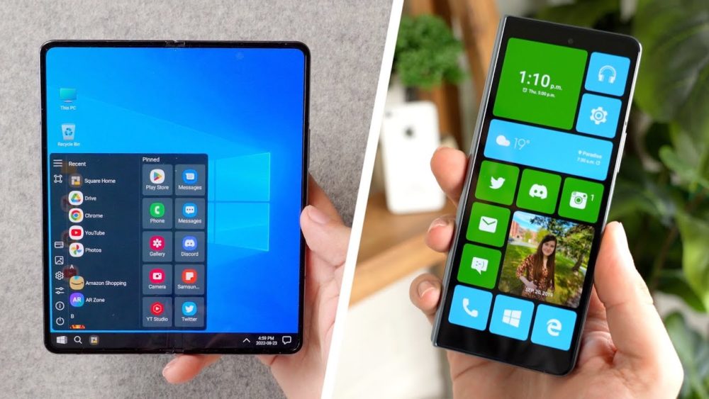 Alguien ha convertido su Samsung Galaxy Z Fold4 en una especie de Windows Phone