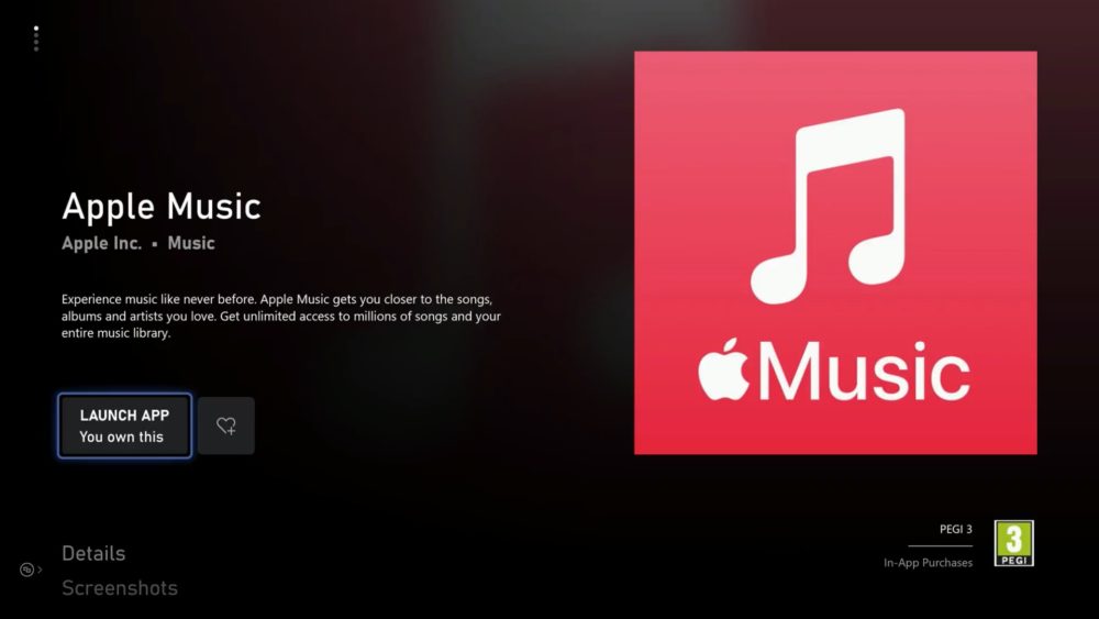 Is apple sales music on xbox