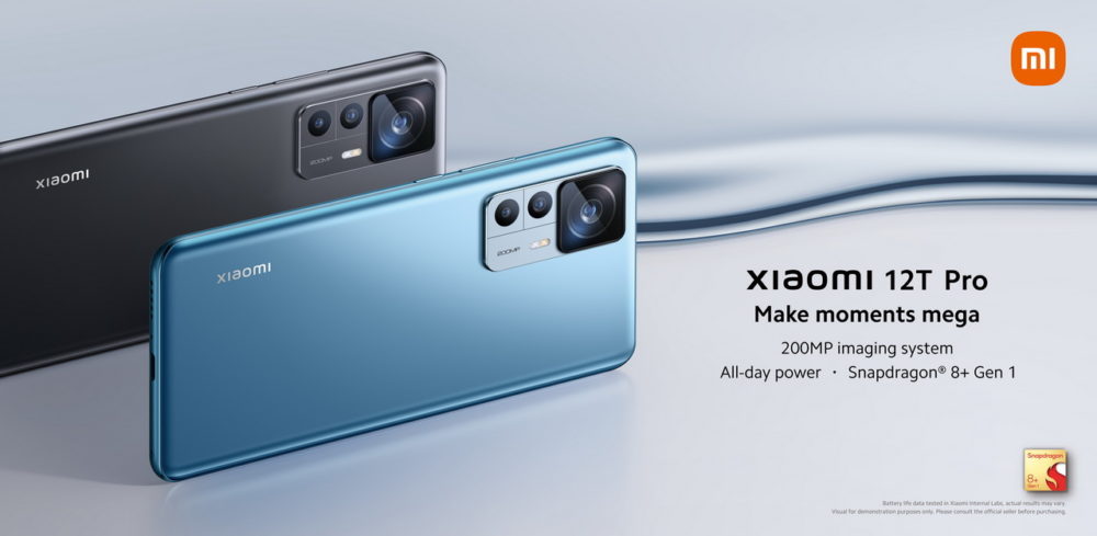 Xiaomi 12T Pro: Cámara de 200MP, Snapdragon 8+ Gen1, carga a 120W y más