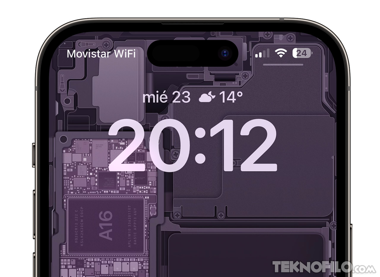 Estos fondos de pantalla muestran el interior de tu iPhone 14