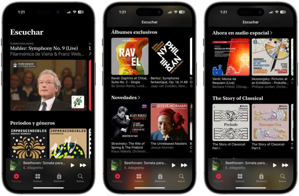 Apple explica por qué Apple Music Classical es una app independiente
