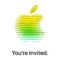Apple anuncia un evento especial el 4 de marzo: ¿iPhone 17e y más novedades a la vista? Logotipo de manzana en amarillo y verde con texto Estás invitado en fondo blanco. Invitación a evento tecnológico.