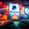 Alerta de seguridad en PayPal: Datos sensibles expuestos durante meses Advertencia de seguridad en PayPal, con hacker, lupa y candado digital.