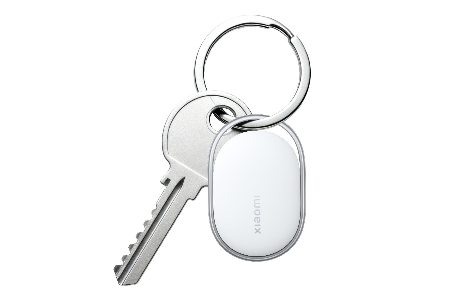 Llavero de metal con dispositivo inteligente Xiaomi para localización. Ideal para llaves. Tecnología innovadora.