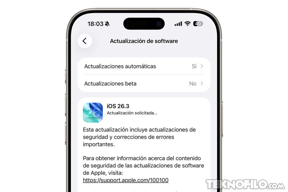 iOS 26.3 soluciona un exploit real usado por hackers y trae novedades
