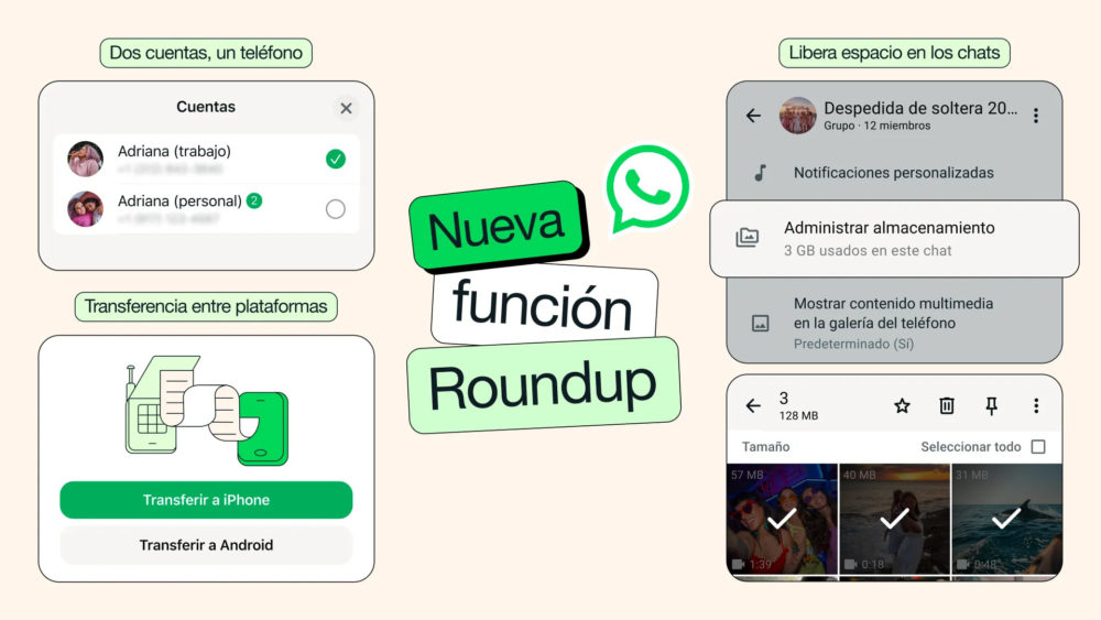 Por fin en iOS: WhatsApp permite usar dos cuentas en un mismo iPhone (y más novedades) Nueva función de WhatsApp: gestiona almacenamiento, dos cuentas, transfiere datos entre plataformas.