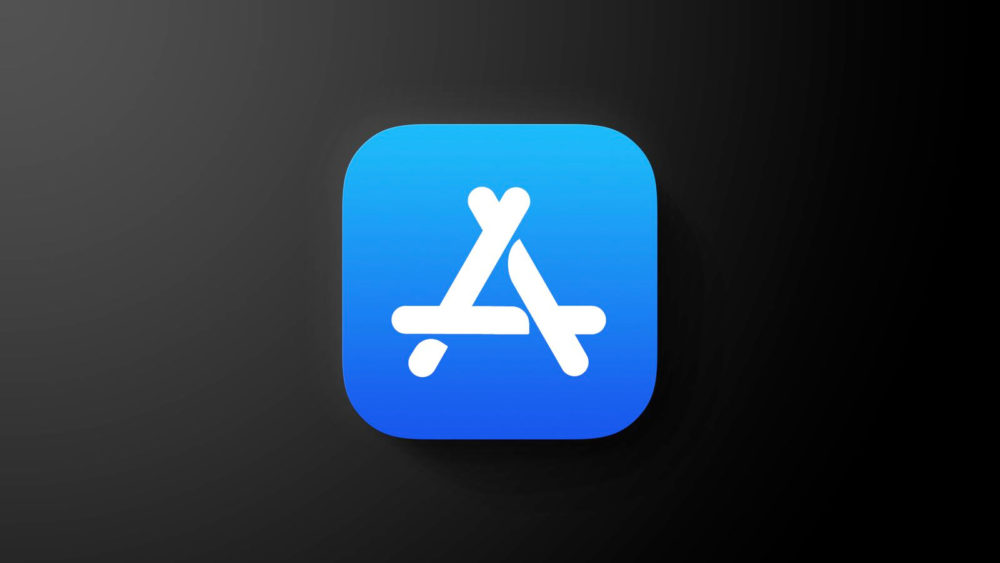 Apple elimina apps de IA que crean aplicaciones: ¿Qué está pasando? Icono azul con símbolo blanco de App Store sobre fondo negro.