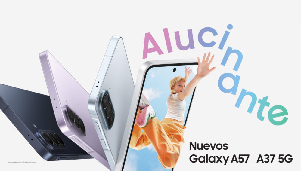Samsung lanza los Galaxy A57 5G y A37 5G con IA avanzada y funciones de nivel profesional Nuevos Galaxy A57 y A37 5G en colores variados, diseño moderno y cámara destacada. Letras Alucinante.