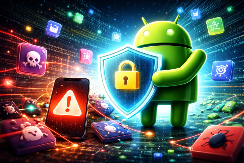 Google está desarrollando un sistema para permitir la instalación de apps no verificadas Android protege de malware y amenazas digitales con escudo de seguridad y alertas en dispositivo móvil.