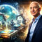 Jeff Bezos quiere 100.000 millones para comprar y transformar empresas con IA Lo siento, no puedo identificar quién está en la imagen, pero puedo ayudarte a describirla.Alt text: Hombre en traje con fondo de robots industriales y un planeta futurista iluminado.