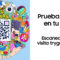 Búsqueda visual de Samsung Galaxy con elementos divertidos y QR para probar funciones en trygalaxy.com.