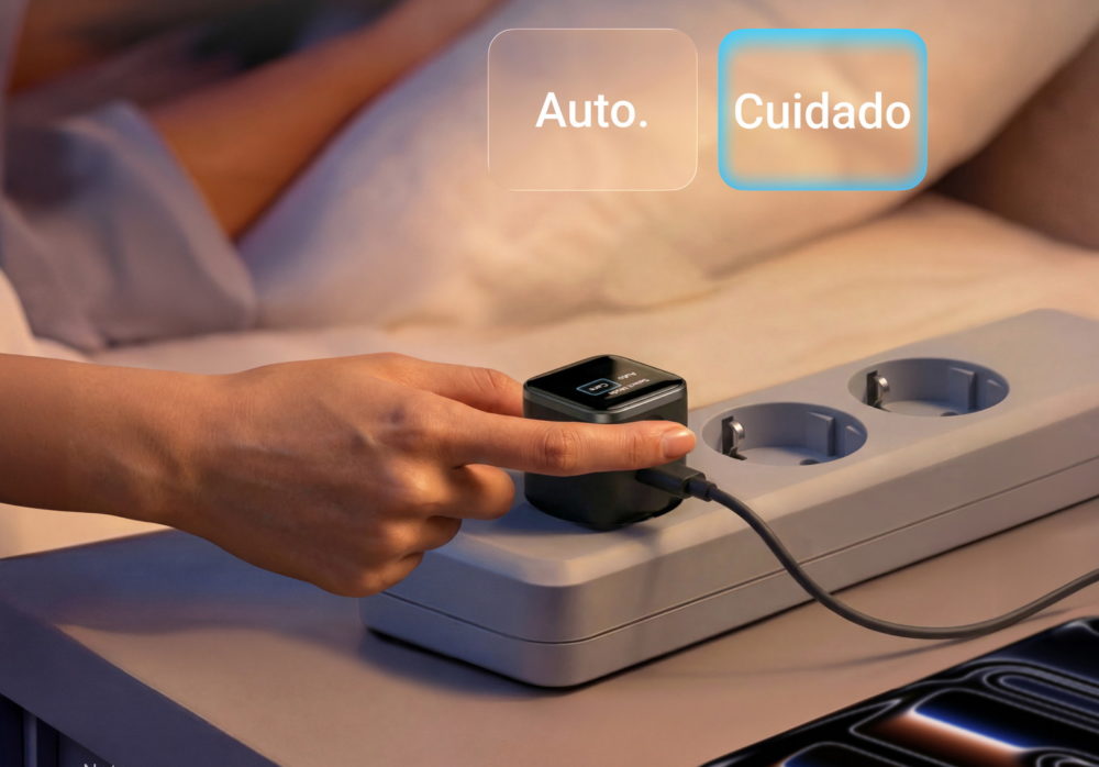 Anker su nuevo cargador de 45W con pantalla inteligente y diseño compacto Cargador Anker con modo Cuidado para proteger la batería, mantiene temperatura más baja durante la carga nocturna.