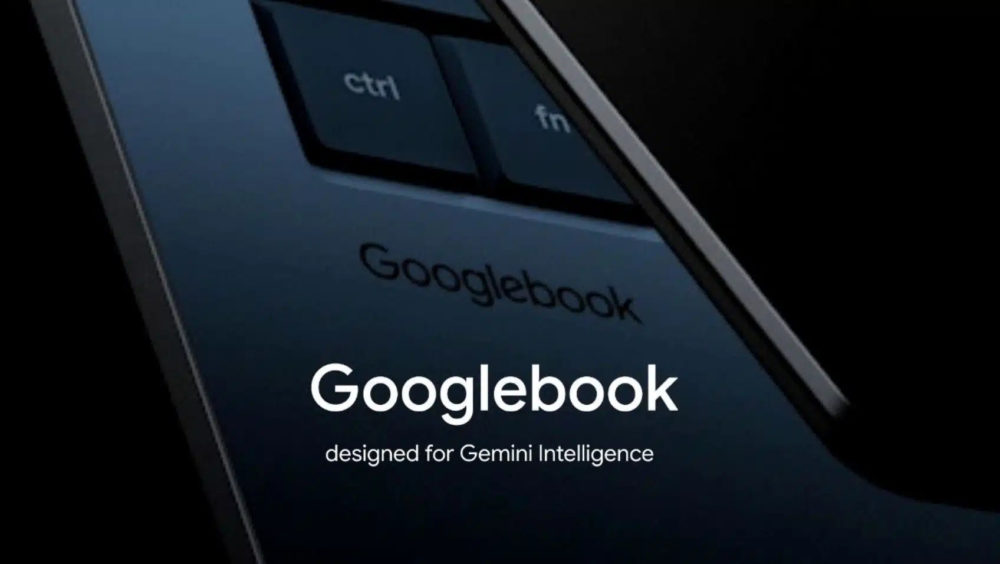 Googlebook: Así son los nuevos portátiles de Google diseñados para la era de Gemini Ordenador portátil Googlebook diseñado para inteligencia artificial Gemini, enfoque en teclado retroiluminado.