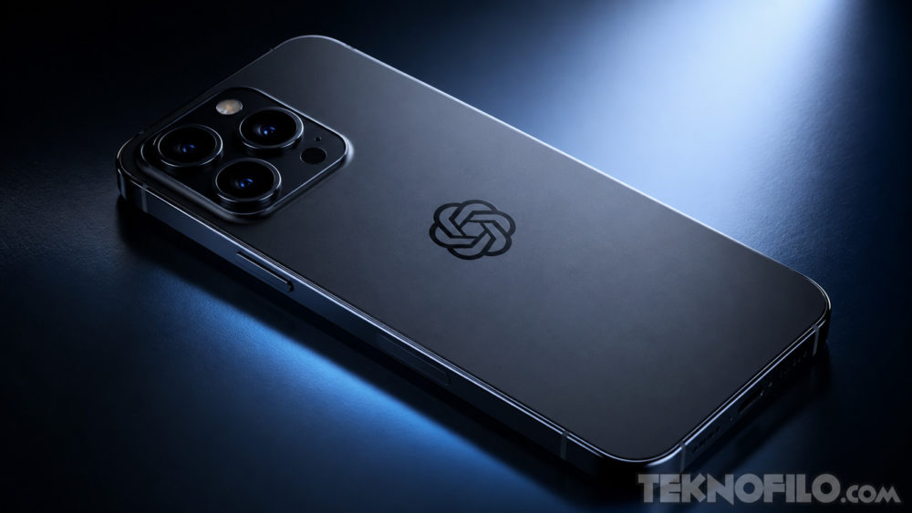Smartphone moderno con cámara triple en un fondo azul oscuro.