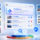 Interfaz digital de búsqueda con íconos de ciencia, naturaleza y tecnología, destacando resultados visuales.