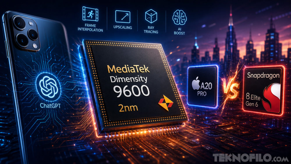 Comparativa de chips: MediaTek Dimensity 9600 vs Apple A20 Pro vs Snapdragon 8 Elite Gen 6, con ChatGPT integrado.