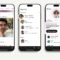 Aplicación de citas Hinge mostrando perfil, coincidencias y notificación de insignia activa en smartphones.