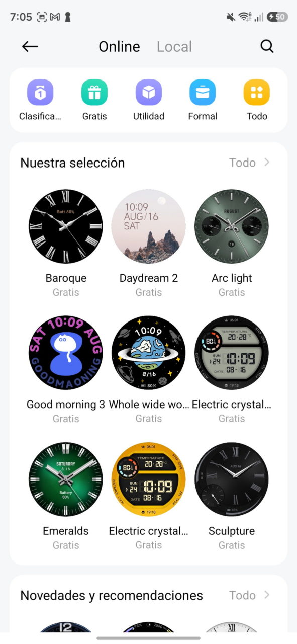 Relojes elegantes y gratuitos para personalizar tu dispositivo, variedad de estilos y diseños en la sección online.