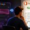 Usuario compara resultados de búsqueda AI de Google con DuckDuckGo en pantalla de ordenador.