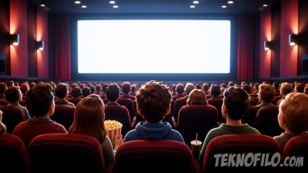 Cinesa está probando a cobrar más por las butacas mejor situadas en la sala Público viendo película en cine, pantalla grande, palomitas y refrescos. Experiencia cinematográfica envolvente.