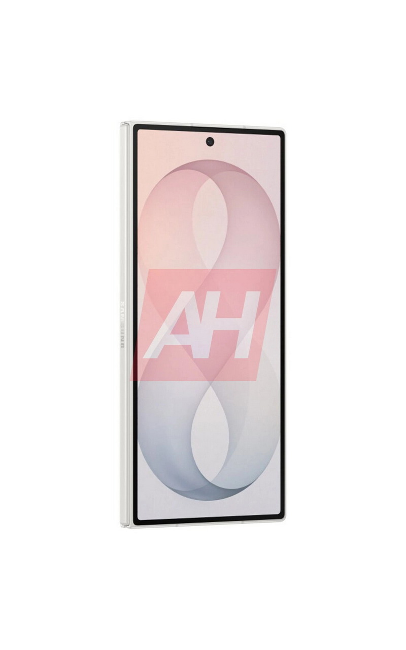Smartphone Samsung plegable con pantalla desplegada y diseño elegante.