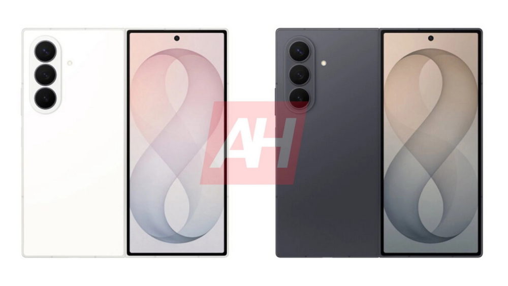 Samsung Galaxy Z Fold8 Ultra: su diseño completo se ha filtrado antes de su presentación Dos teléfonos inteligentes modernos, uno blanco y otro negro, con pantallas grandes y cámaras traseras triples.