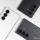 Teléfonos inteligentes con cámaras triples en diseño moderno y elegante, colores blanco y negro.