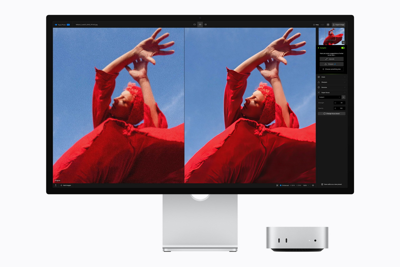 Pantalla de alta definición con imagen artística en rojo, demostrando calidad visual y detalle impresionante.
