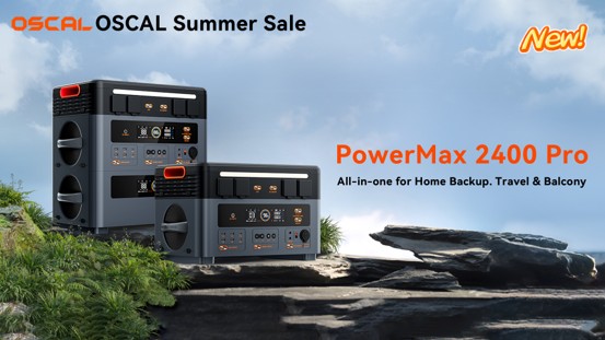 Venta de verano OSCAL: PowerMax 2400 Pro para respaldo en casa, viajes y balcón. Energía confiable y portátil.