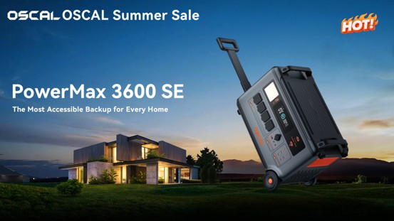 Generador portátil PowerMax 3600 SE en venta de verano, ideal como respaldo energético para el hogar.
