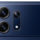 Cámara triple de un smartphone azul oscuro con lente y flash LED, enfoque en diseño y funcionalidad avanzada.