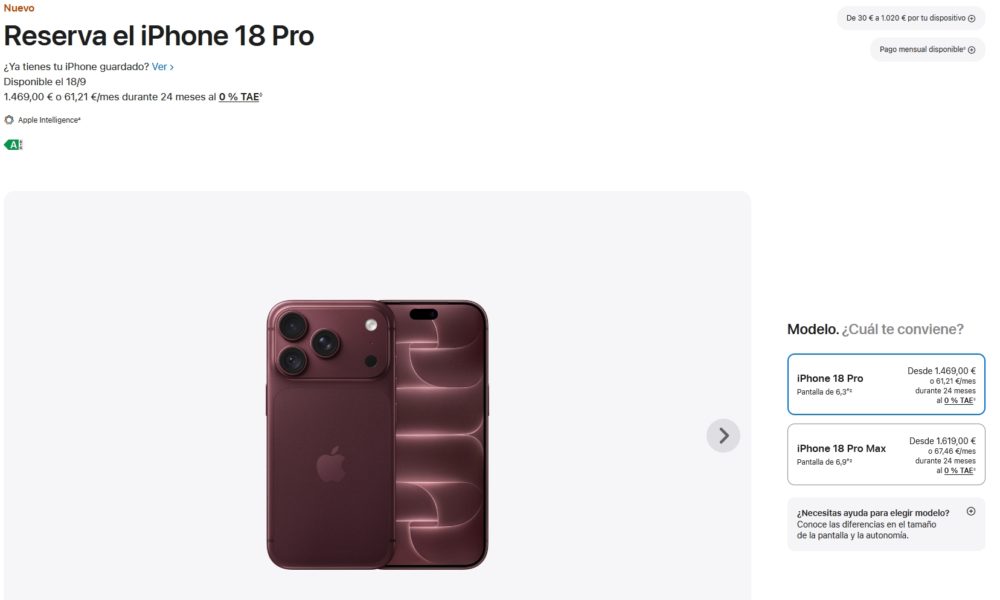 El iPhone 18 Pro Max ya se va a octubre en España: fechas de entrega por color y capacidad