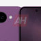 Teléfono inteligente púrpura con cámara trasera dual y frontal, diseño elegante y moderno.