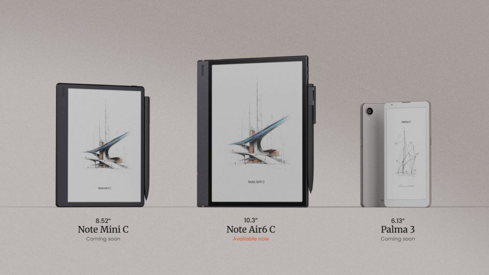 BOOX Note Air6 C, Note Mini C y Palma 3: novedades y precios en España