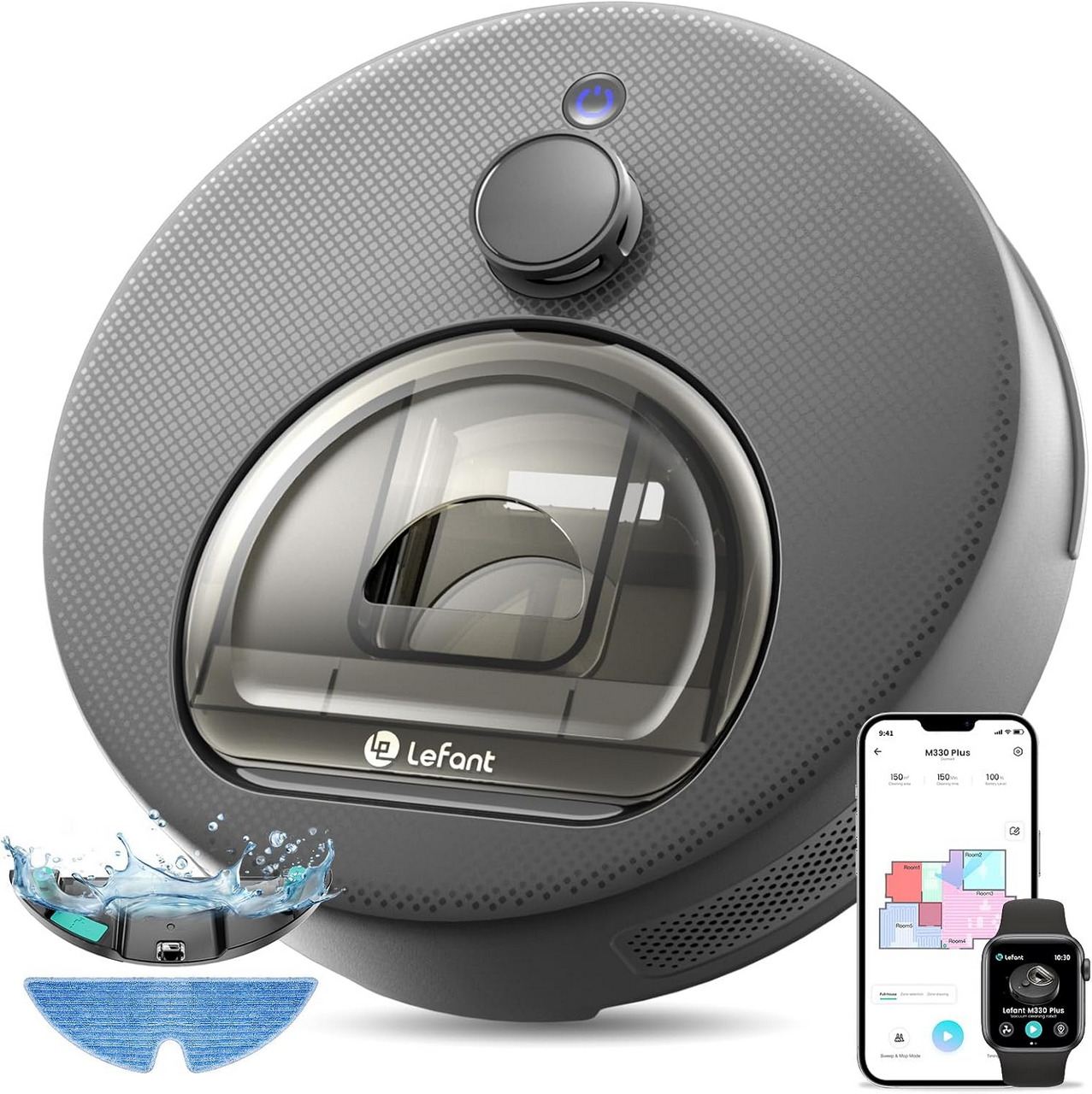 Robot aspirador Lefant M213S, limpieza automática y control vía app. Eficiencia para mantener tu hogar impecable.