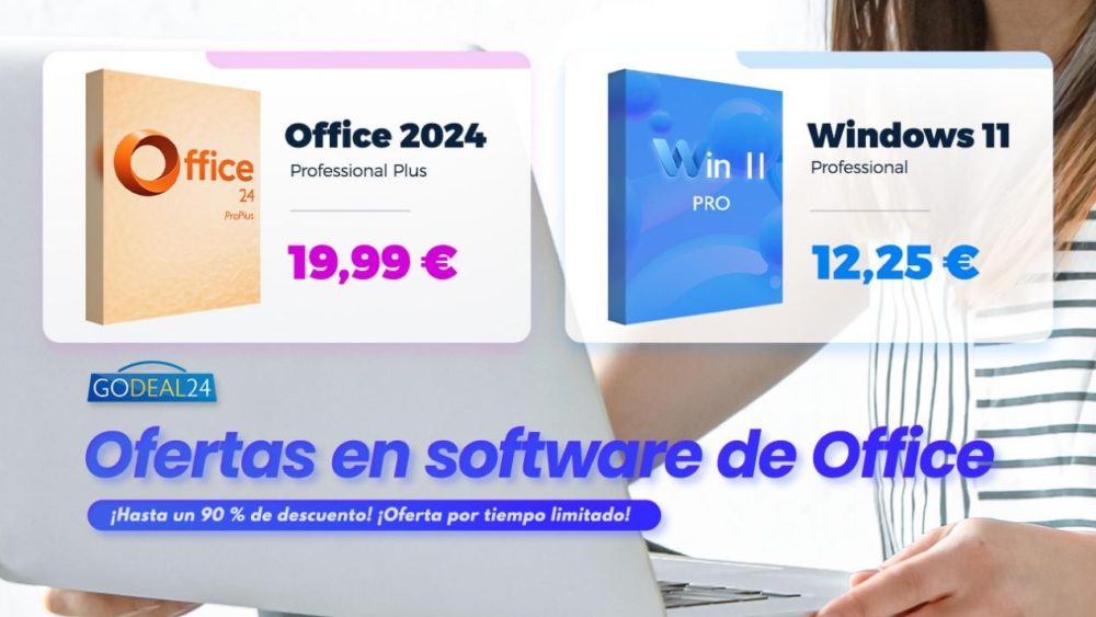 Office 2024 Pro Plus desde 16,66 € por PC durante las ofertas de Godeal24 Ofertas de software: Office 2024 a 19,99 € y Windows 11 a 12,25 €. ¡Descuentos de hasta el 90%!