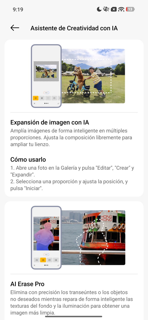 Asistente de Creatividad con IA: Expansión de imagen y AI Erase Pro para editar fotos fácilmente en dispositivos móviles.