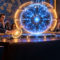OpenAI y Anthropic advierten ante la ONU: la IA podría escapar al control humano Reunión internacional en sala de conferencias con holograma esférico futurista y delegados analizando datos.